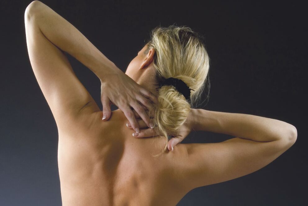 dolor de cuello debido a la osteocondrosis